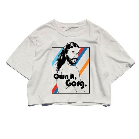Bella Canvas Tops - Queer Eye JVN own it gorg graphic crop tee